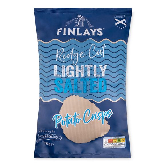 Finlays Ridge Cut Lightly Salted Flavour Potato Crisps 150g